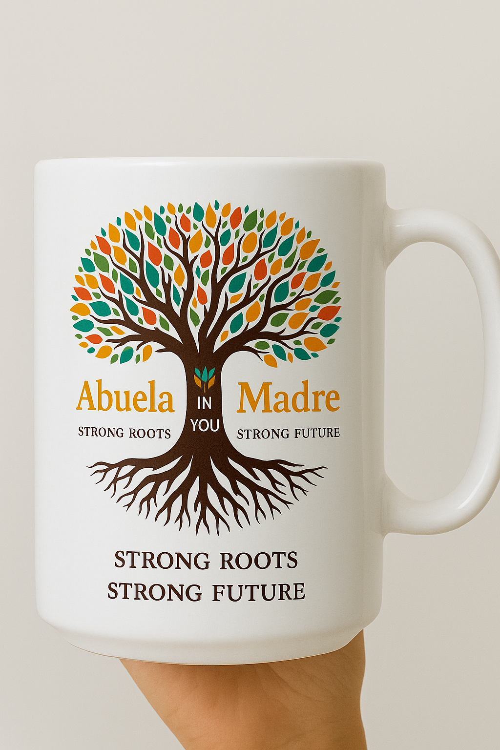 White glossy mug