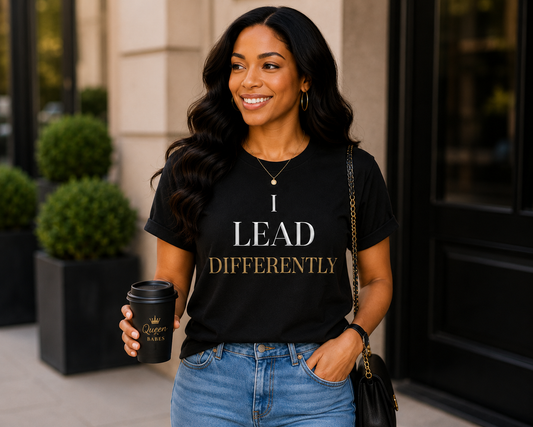 I Lead Differently – Luxury Black & Gold Women’s T-Shirt