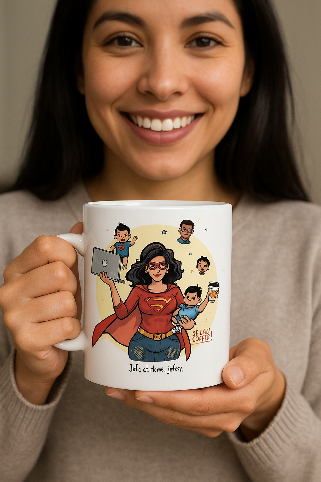 White glossy mug