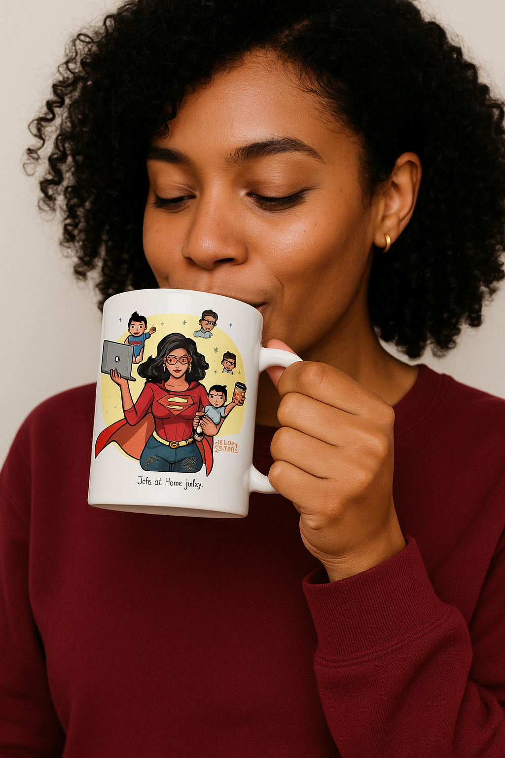 White glossy mug