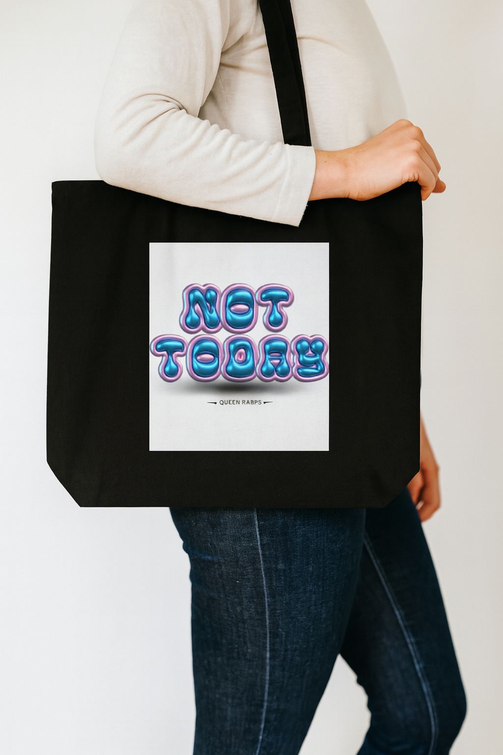 Not Today Large organic tote bag