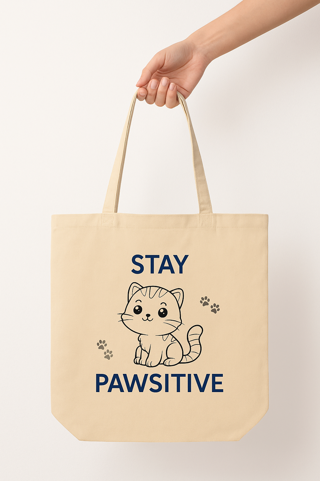 Stay Pawsitive Eco Tote Bag