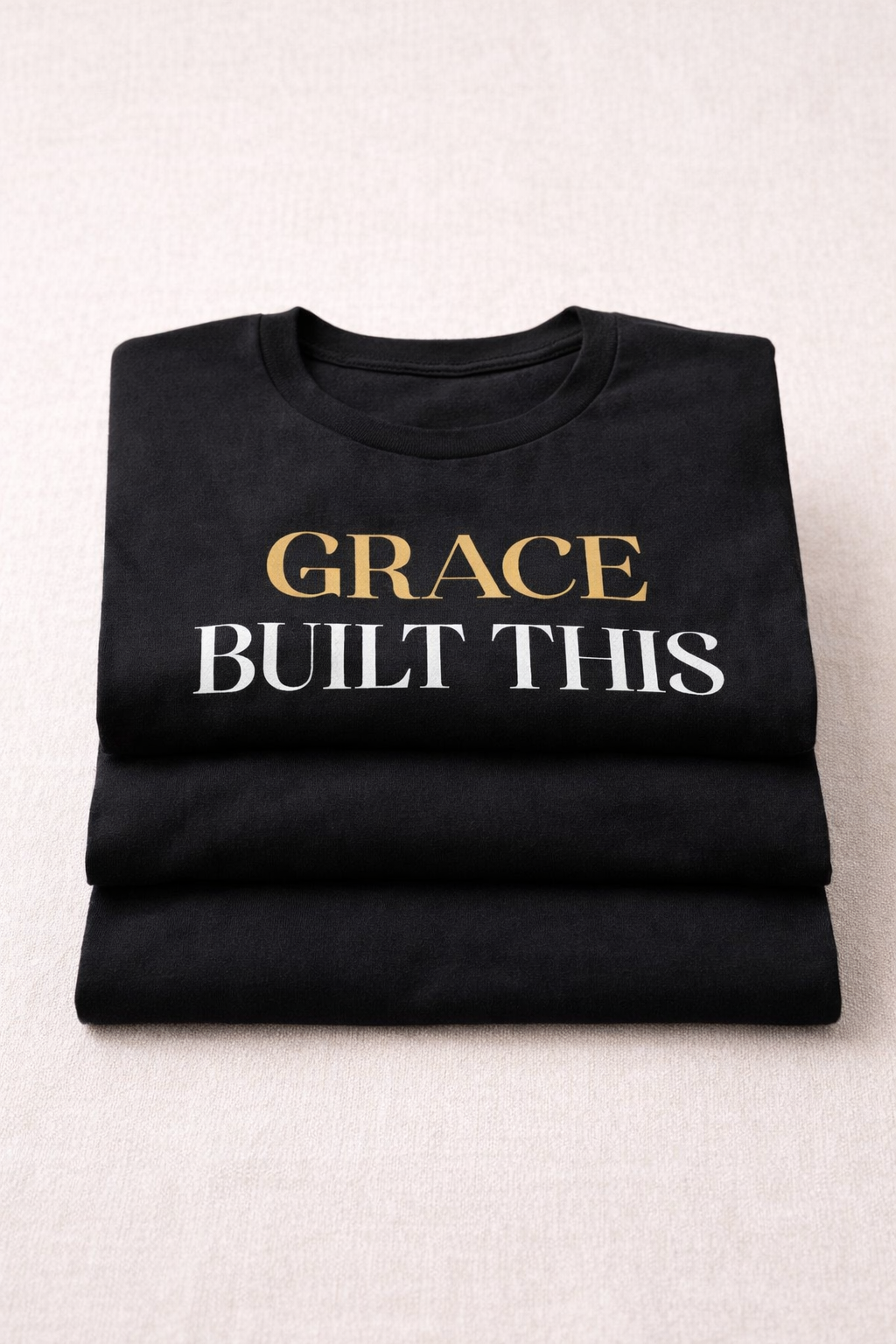 Grace Built This – Luxury Black & Gold Women’s T-Shirt