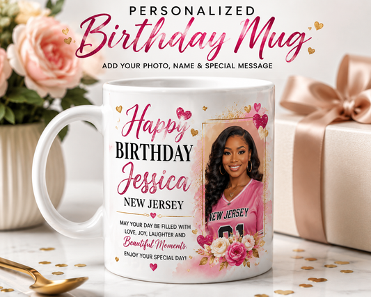 Birthday Photo Mug | Personalized Birthday Gift | Custom Picture Mug