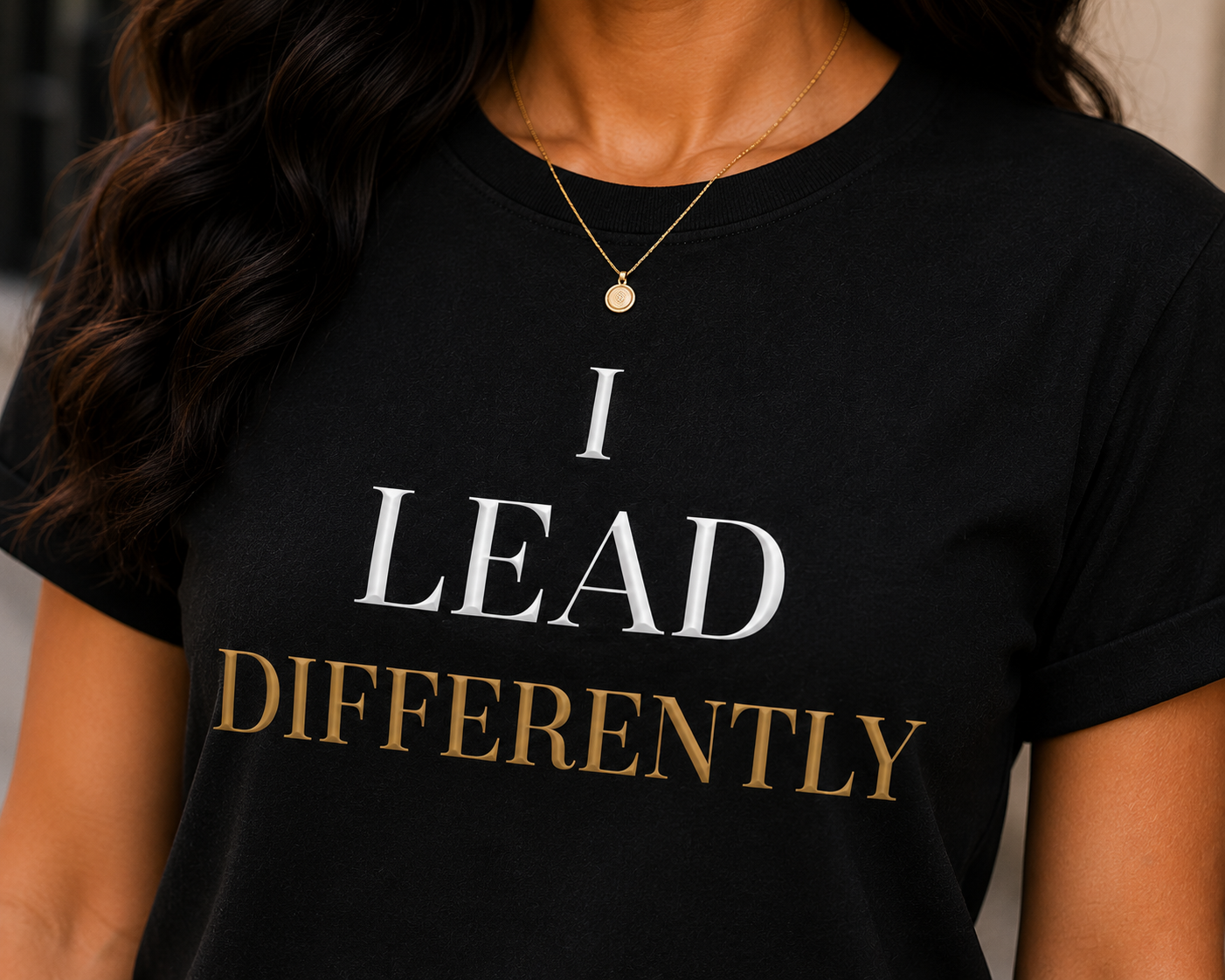 I Lead Differently – Luxury Black & Gold Women’s T-Shirt