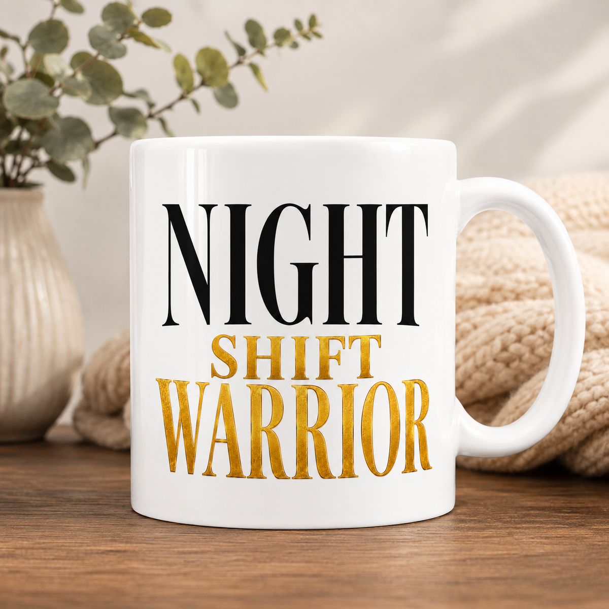 Night Shift Warrior Mug – Nurse Gift – Night Shift Nurse Coffee Mug – RN NP CNA Gift – Healthcare Worker Mug – Hospital Night Shift Cup