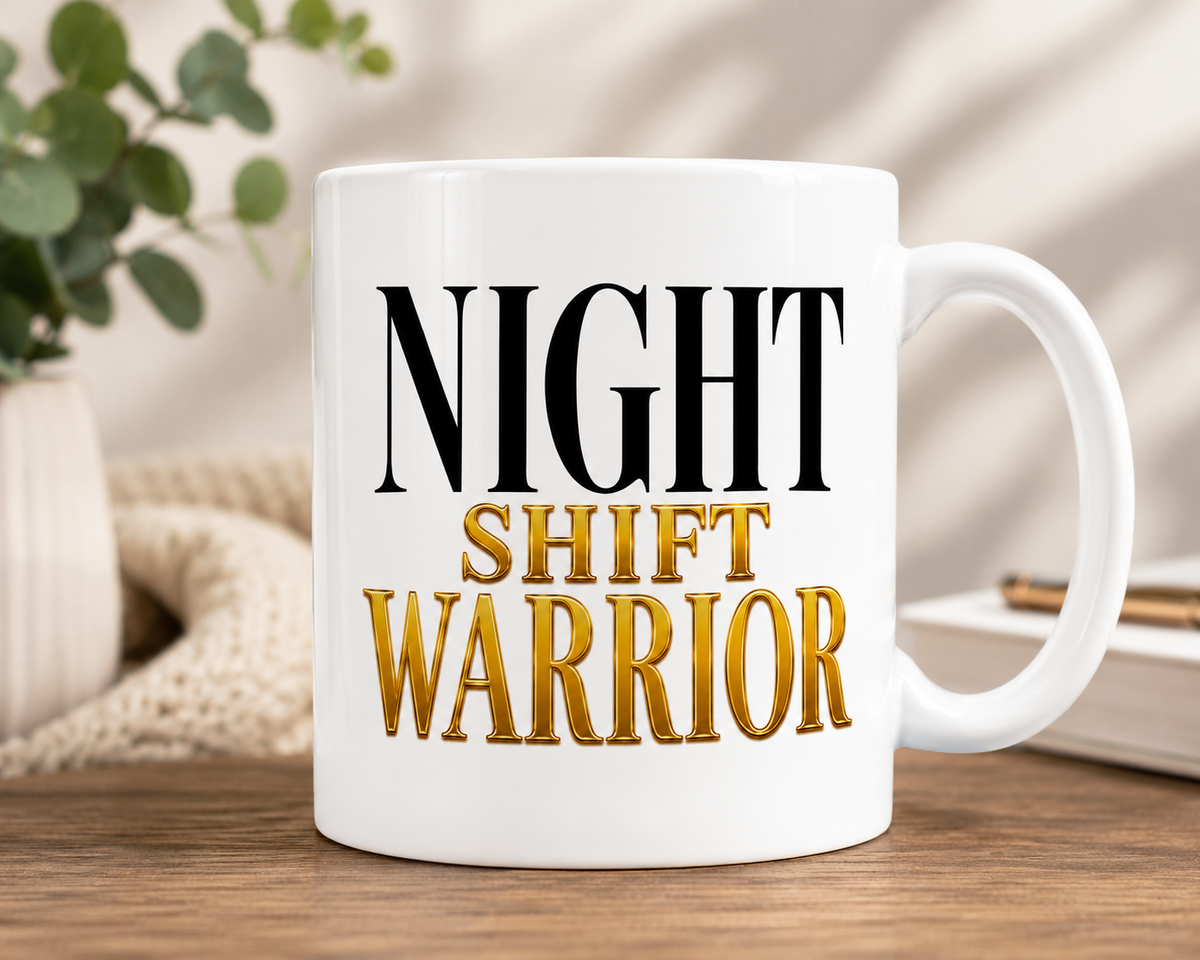 Night Shift Warrior Mug – Nurse Gift – Night Shift Nurse Coffee Mug – RN NP CNA Gift – Healthcare Worker Mug – Hospital Night Shift Cup