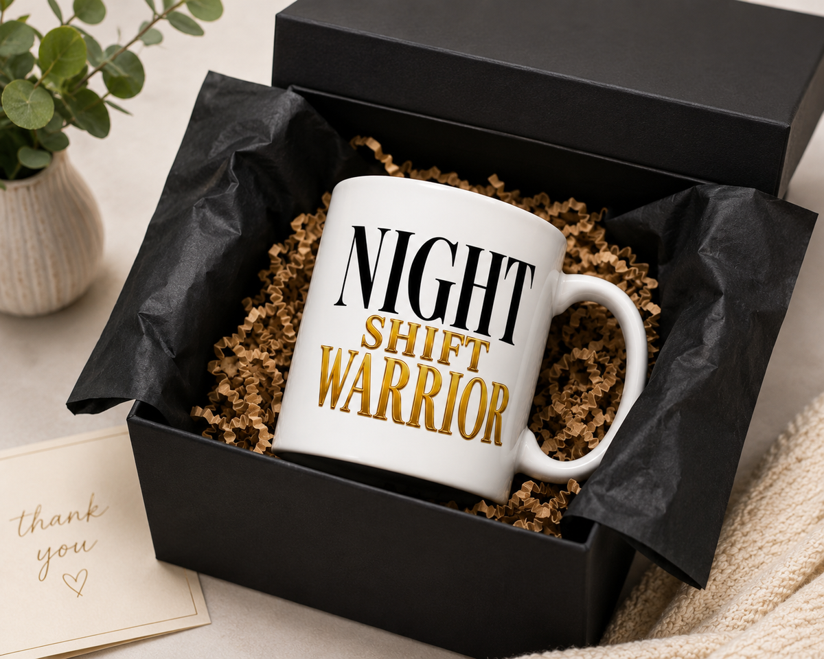Night Shift Warrior Mug – Nurse Gift – Night Shift Nurse Coffee Mug – RN NP CNA Gift – Healthcare Worker Mug – Hospital Night Shift Cup