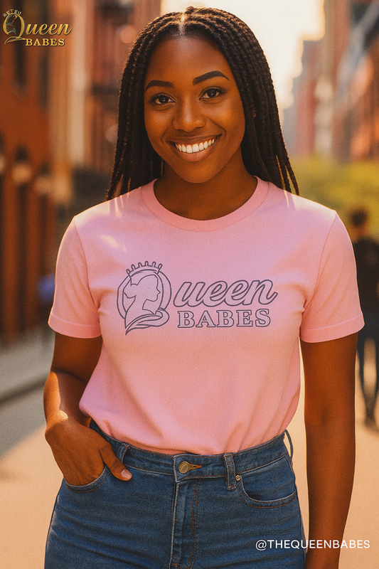 Queen Babes® Pink Logo Tee – Women’s Empowerment T-Shirt