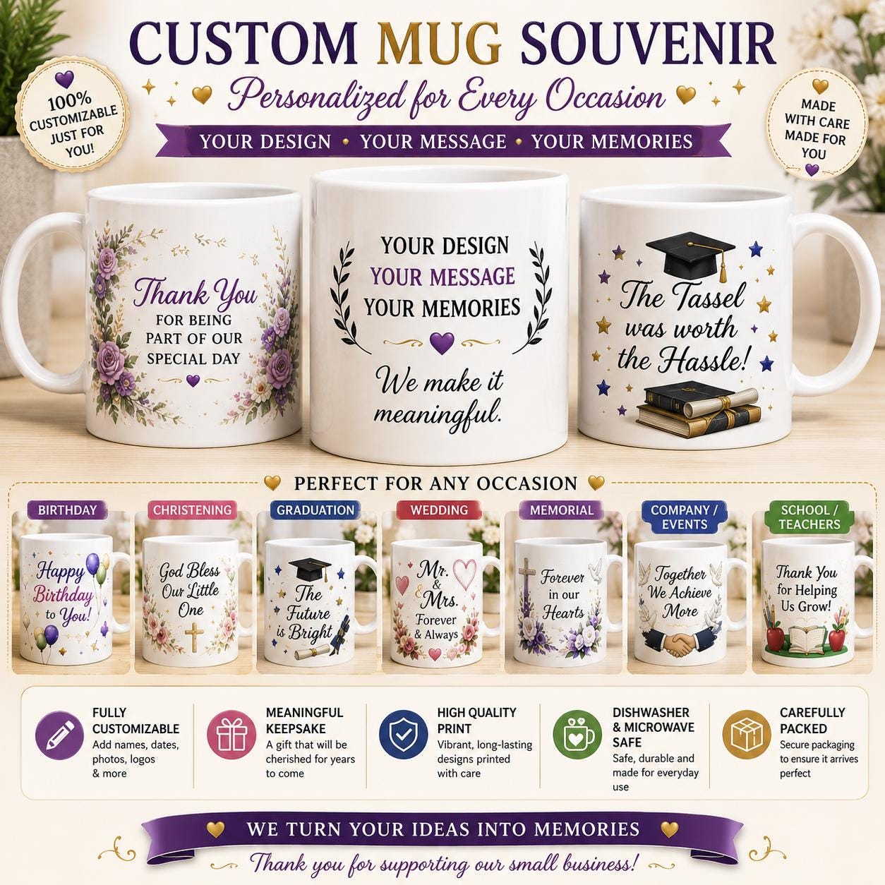 Custom Photo Coffee Mug, Custom coffee mug with photo, Personalized Picture Coffee cup, Gift for him/her, Company Coffee Cups, Business Mug