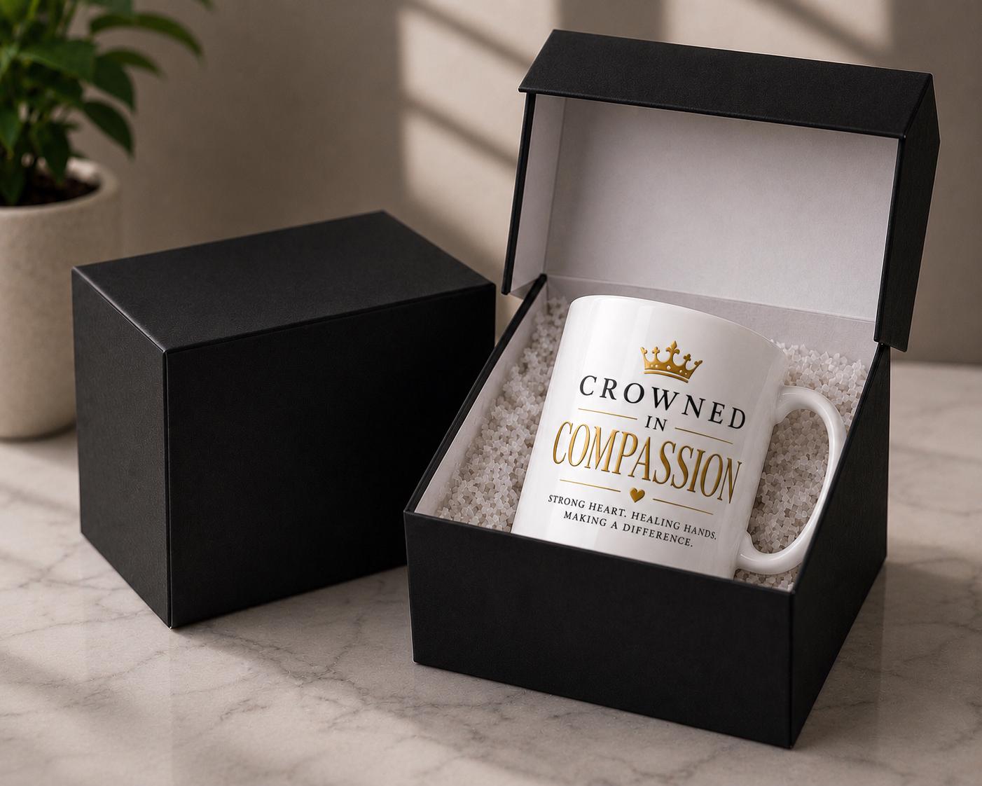 Crowned In Compassion Mug, Healthcare Professional Gift, Ceramic Coffee Cup
