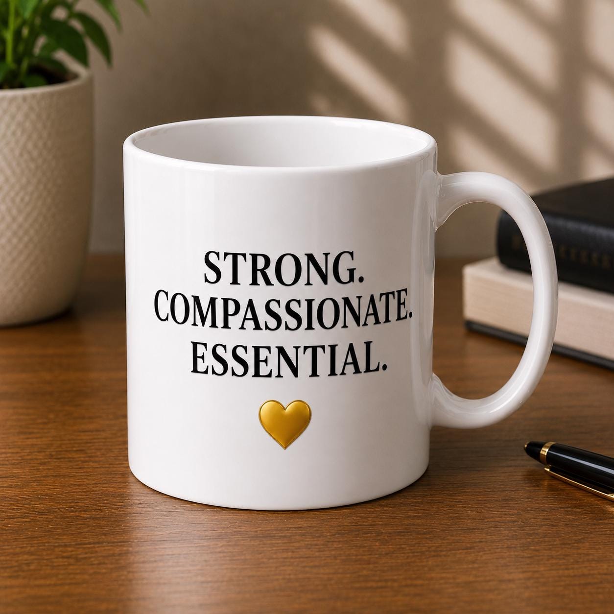 Nurse Appreciation Mug – RN Thank You Gift – Healthcare Worker Coffee Cup – Strong Compassionate Essential