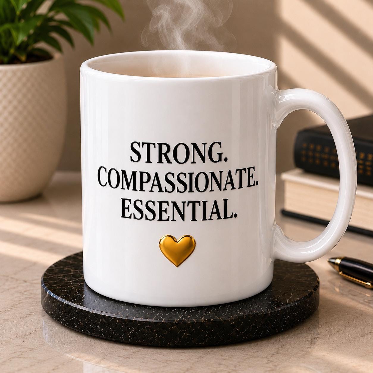 Nurse Appreciation Mug – RN Thank You Gift – Healthcare Worker Coffee Cup – Strong Compassionate Essential