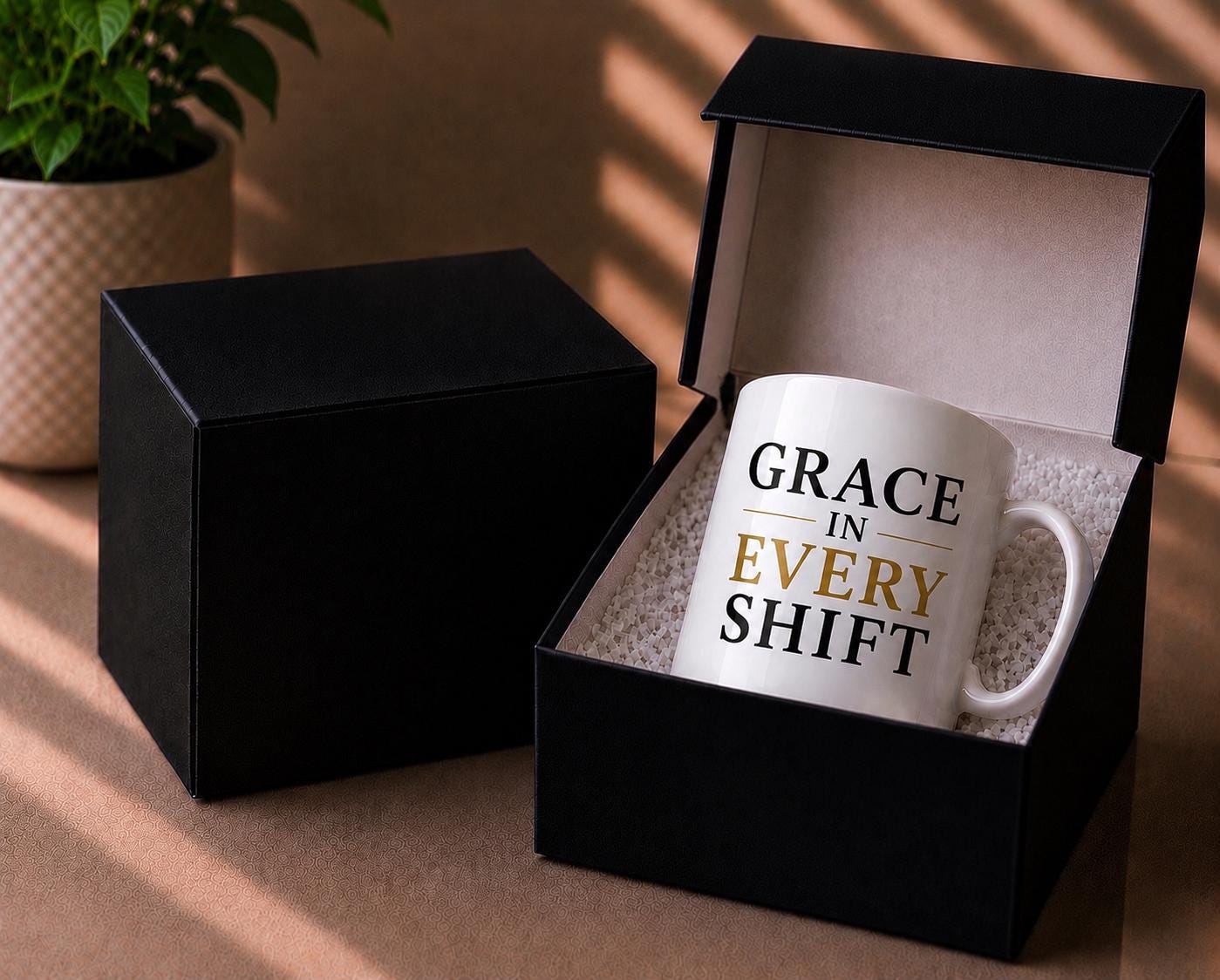 Grace In Every Shift Mug – Inspirational Nurse Coffee Cup – Healthcare Professional Gift