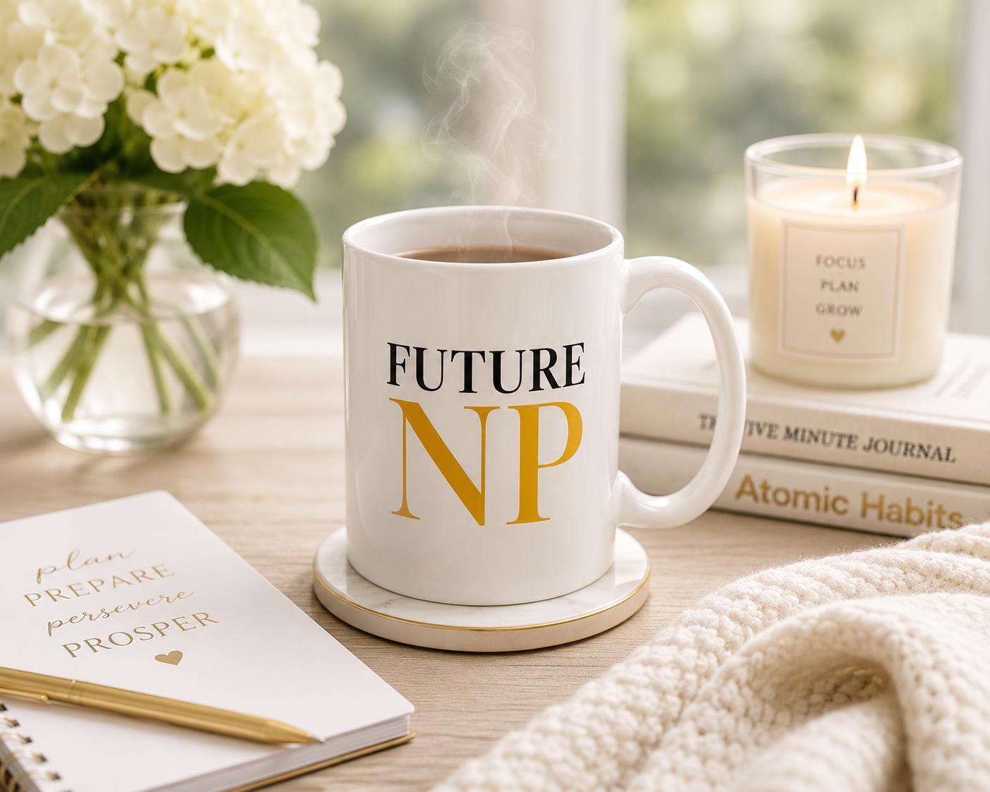 Future NP Mug – Nursing Student Gift – Future Nurse Coffee Mug – Nursing School Motivation – RN Graduation Gift – Nurse Student Cup