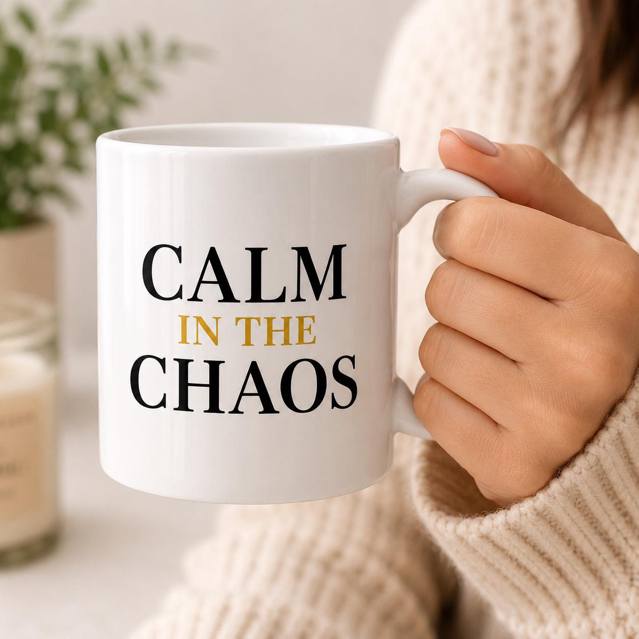 Calm In The Chaos Mug – Nurse Gift – Healthcare Worker Coffee Mug – RN NP CNA Gift – Inspirational Nurse Mug – Medical Professional Cup