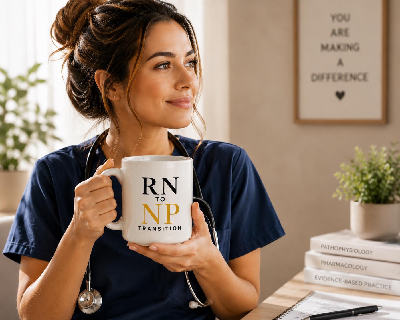 RN to NP Transition Mug, Nurse Practitioner Student Gift, Graduation Coffee Mug