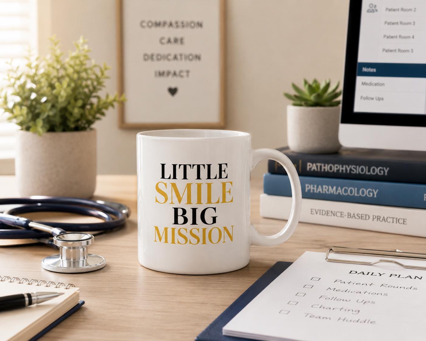 Little Smile Big Mission Mug – Pediatric Nurse Gift – Healthcare Worker Coffee Mug – Nurse Appreciation Gift – Children's Nurse Mug