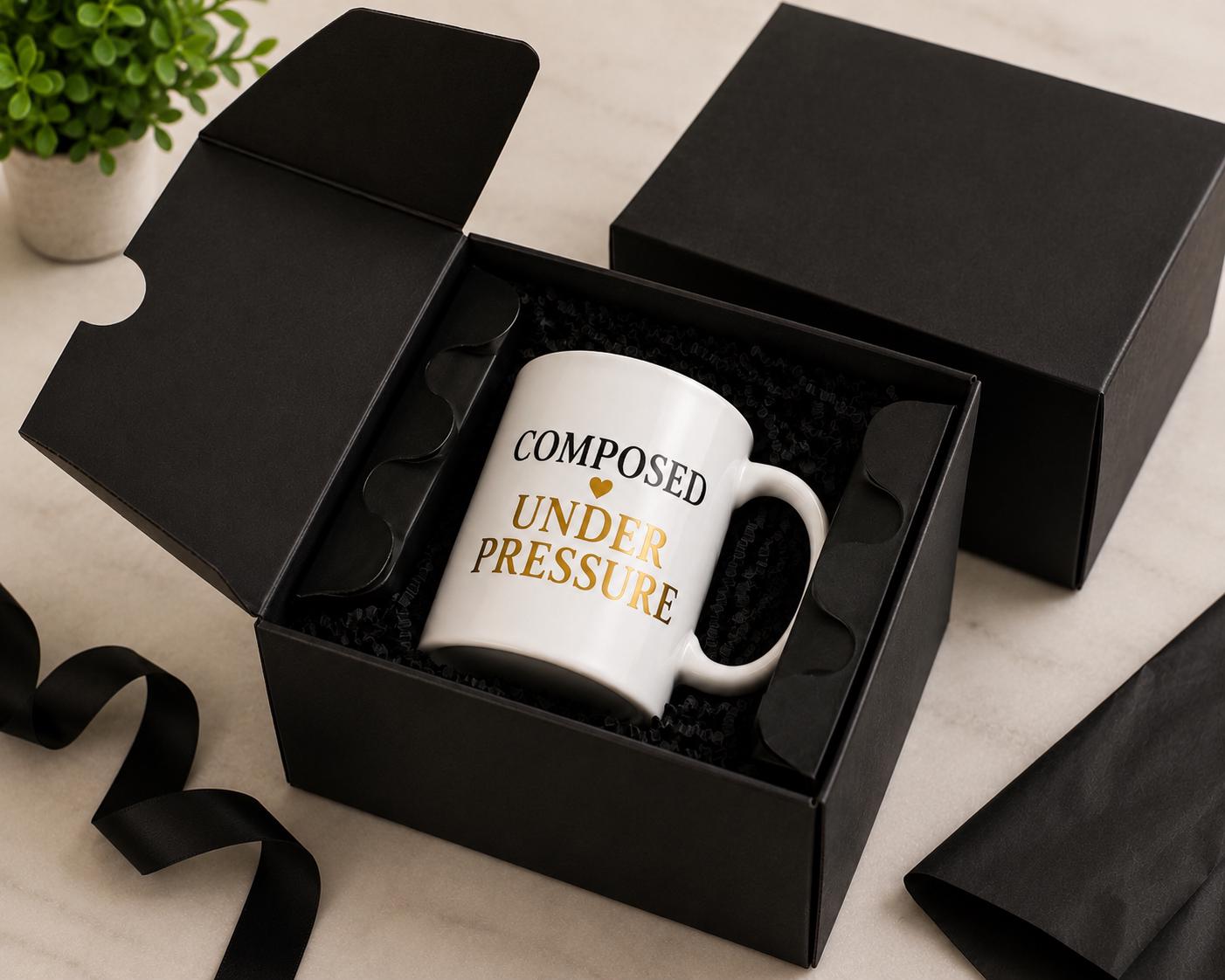 Composed Under Pressure Mug – Nurse Healthcare Worker Coffee Cup