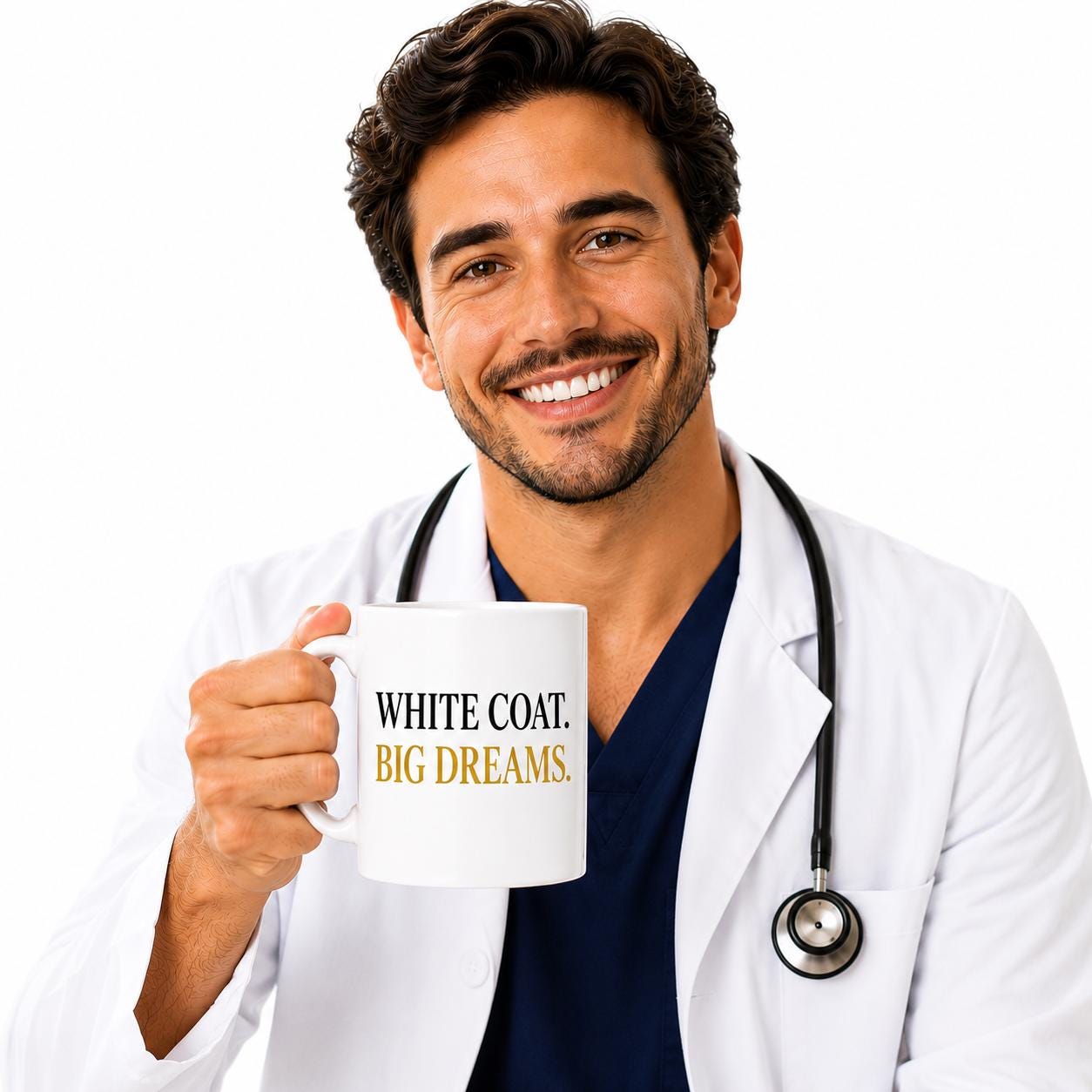 White Coat Big Dreams Mug – Nursing Student Gift – Future NP Gift – Healthcare Graduation Mug – Inspirational Nurse Coffee Mug