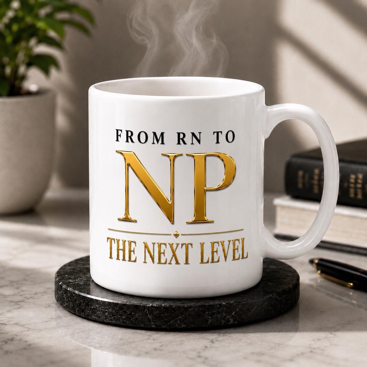 RN to NP Graduation Coffee Mug, Nurse Practitioner Gift, New NP Graduation Gift, Career Milestone Mug | Rn to Np The Next Level