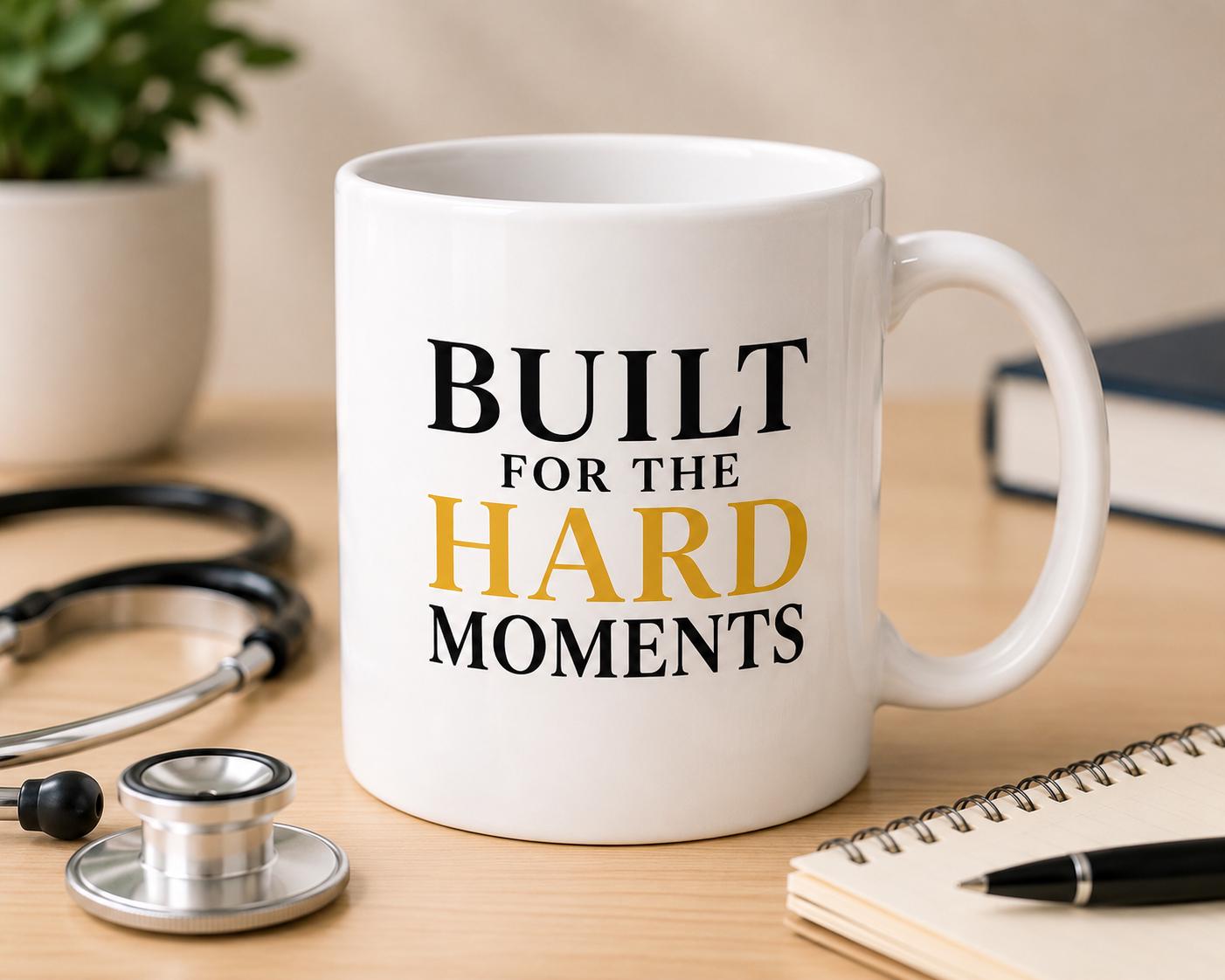 Built For The Hard Moments Mug – Nurse Gift – Healthcare Worker Coffee Mug – RN NP CNA Gift –  Nurse Mug – Medical Professional Cup