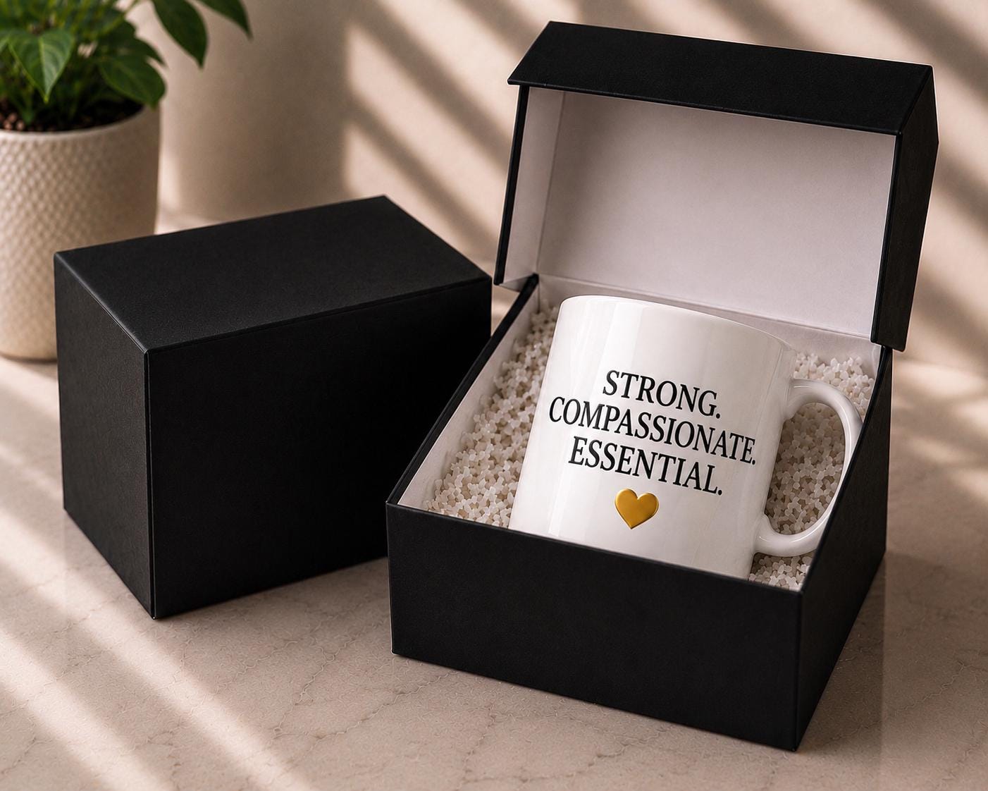 Nurse Appreciation Mug – RN Thank You Gift – Healthcare Worker Coffee Cup – Strong Compassionate Essential