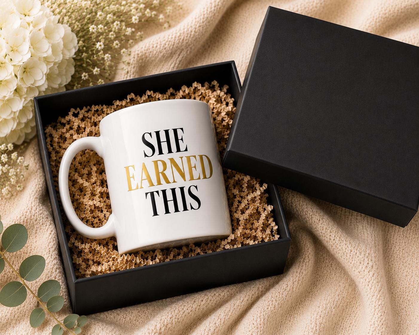 She Earned This Mug – Nurse Graduation Gift – RN NP CNA Gift – Healthcare Worker Coffee Mug – Inspirational Nurse Mug – Achievement Cup