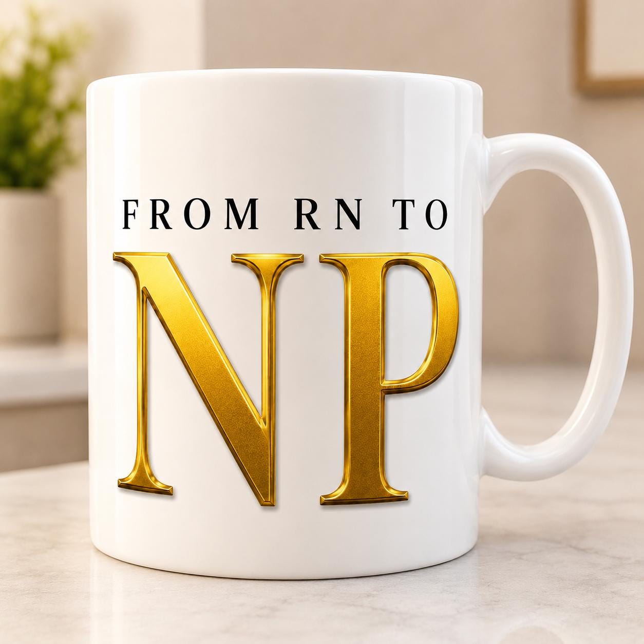 Nurse practitioner graduation coffee mug, RN to NP Gift for New NP, nurse graduation Gift, clinic Office Gift | From rn to np