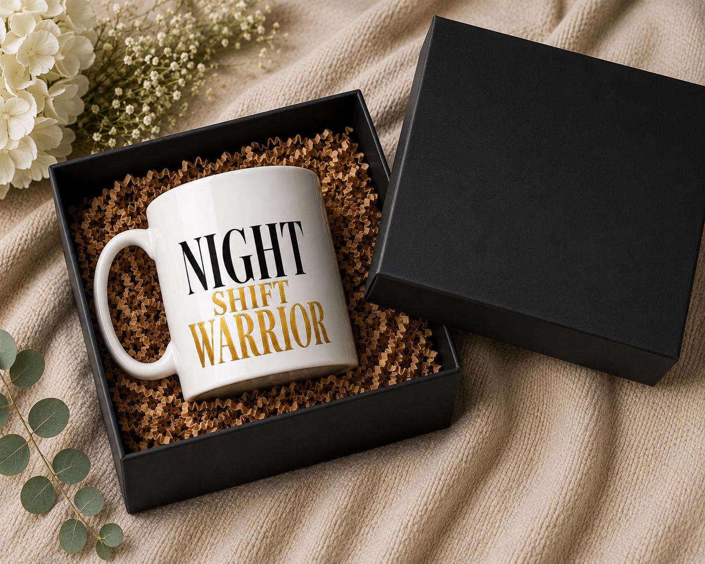 Night Shift Warrior Mug – Nurse Gift – Night Shift Nurse Coffee Mug – RN NP CNA Gift – Healthcare Worker Mug – Hospital Night Shift Cup