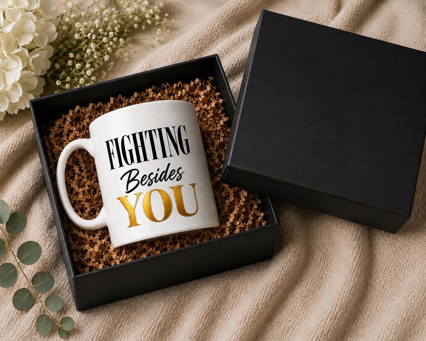 Ceramic Coffee Mug for Nurse, Coworker Appreciation Gift, Medical Assistant Thank You Gift, Hospital Team Recognition | Fighting Beside You