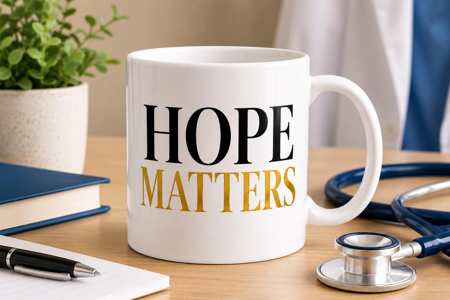 Hope Matters Mug – Nurse Gift – Healthcare Worker Coffee Mug – RN NP CNA Gift – Inspirational Healthcare Mug – Encouragement Gift