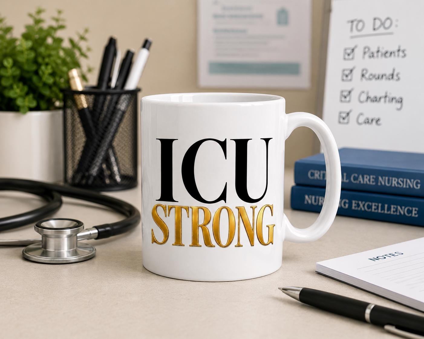 ICU Strong Mug – ICU Nurse Gift – Critical Care Nurse Coffee Mug – RN Gift – Healthcare Worker Mug – Intensive Care Nurse Cup