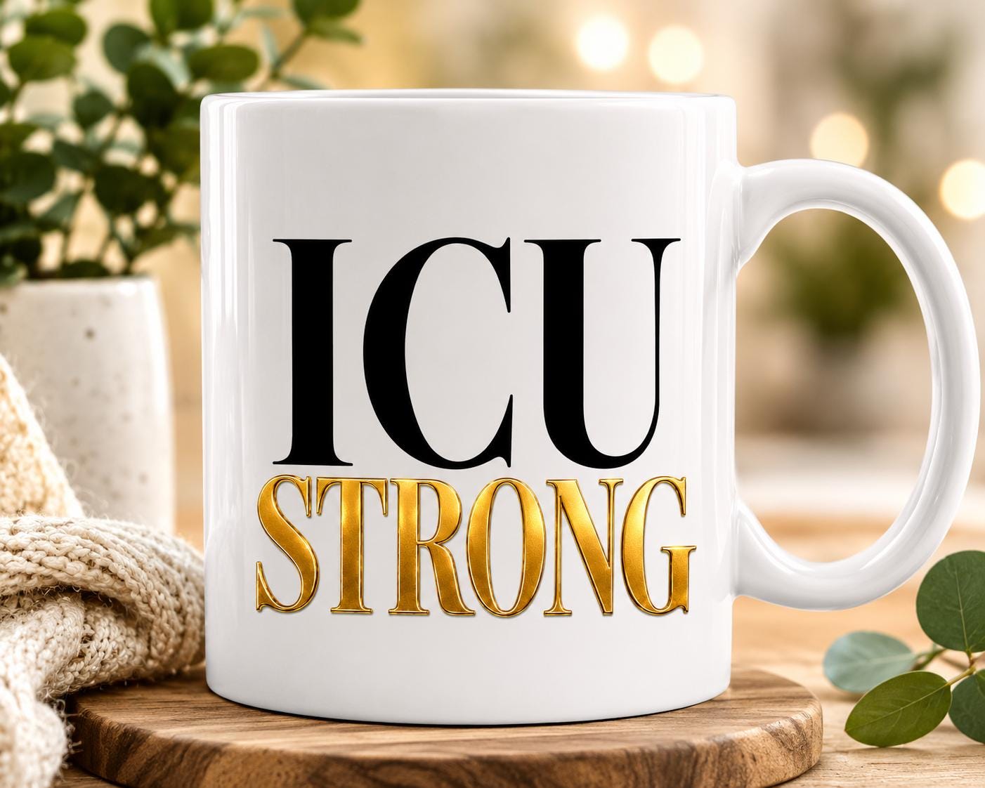 ICU Strong Mug – ICU Nurse Gift – Critical Care Nurse Coffee Mug – RN Gift – Healthcare Worker Mug – Intensive Care Nurse Cup