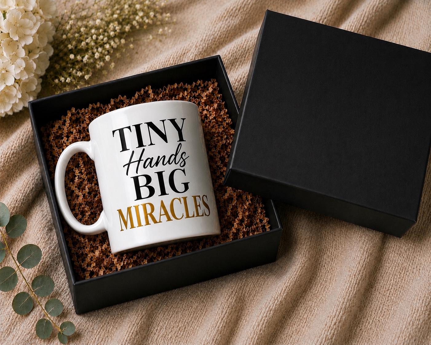 Tiny Hands Big Miracles Mug – Pediatric Nurse Gift – Children's Nurse Coffee Mug .NICU Nurse Gift .Healthcare Worker Mug –Pediatric Care Cup