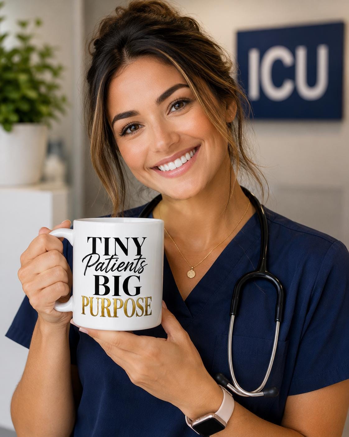Tiny Patients Big Purpose Mug – Pediatric Nurse Gift – Children's Nurse Coffee Mug – Pediatric Healthcare Worker Mug.Nurse Appreciation Gift