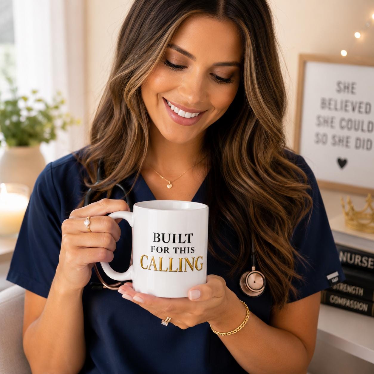 Built For This Calling Mug – Inspirational Nurse Healthcare Worker Coffee Cup