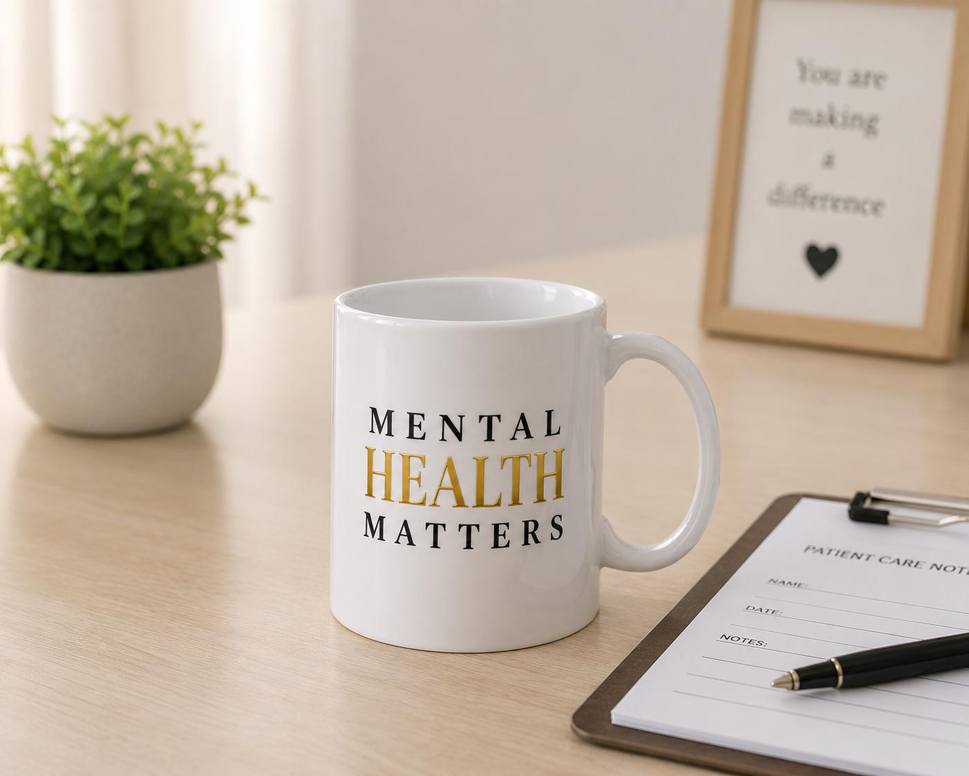 Mental Health Mug | Mental health giftful mug |Gift | Nurse gifts|Therapist Nurse Awareness Gift