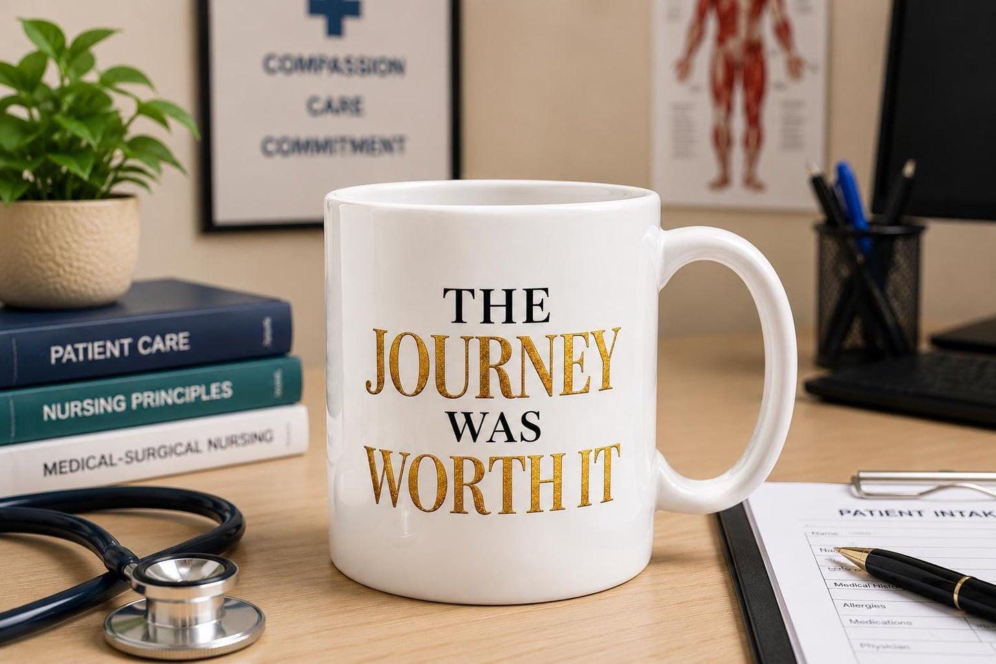 Nurse Practitioner Graduation Coffee Mug, RN to NP Gift, Nurse Graduation Gift, Career Milestone Gift | The Journey Was Worth It