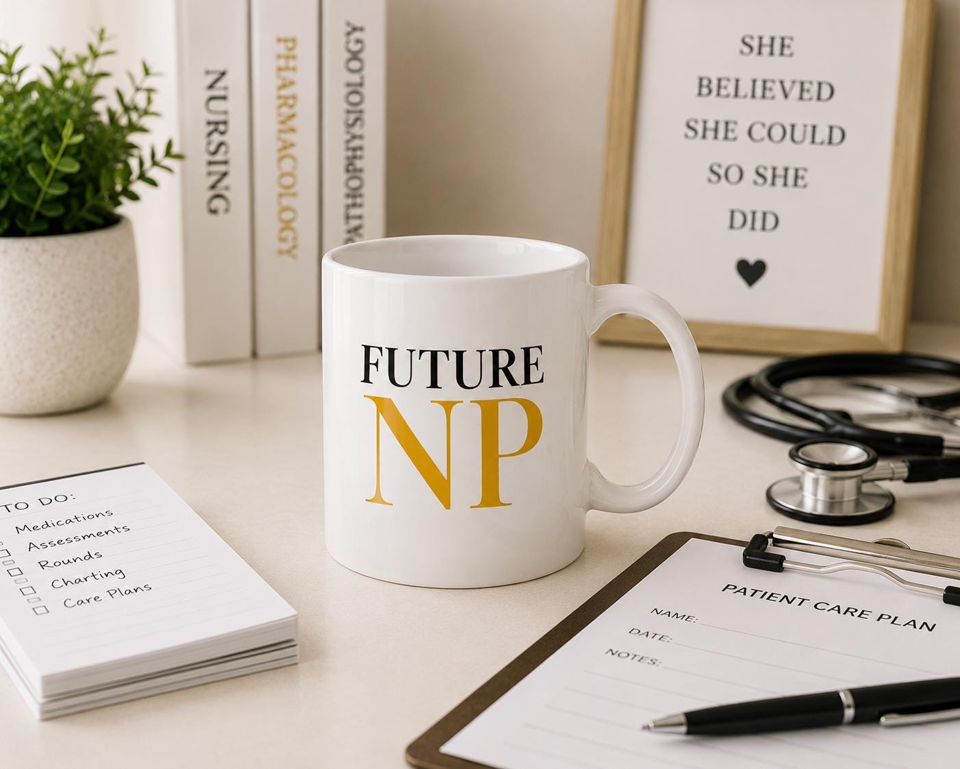 Future NP Mug – Nursing Student Gift – Future Nurse Coffee Mug – Nursing School Motivation – RN Graduation Gift – Nurse Student Cup