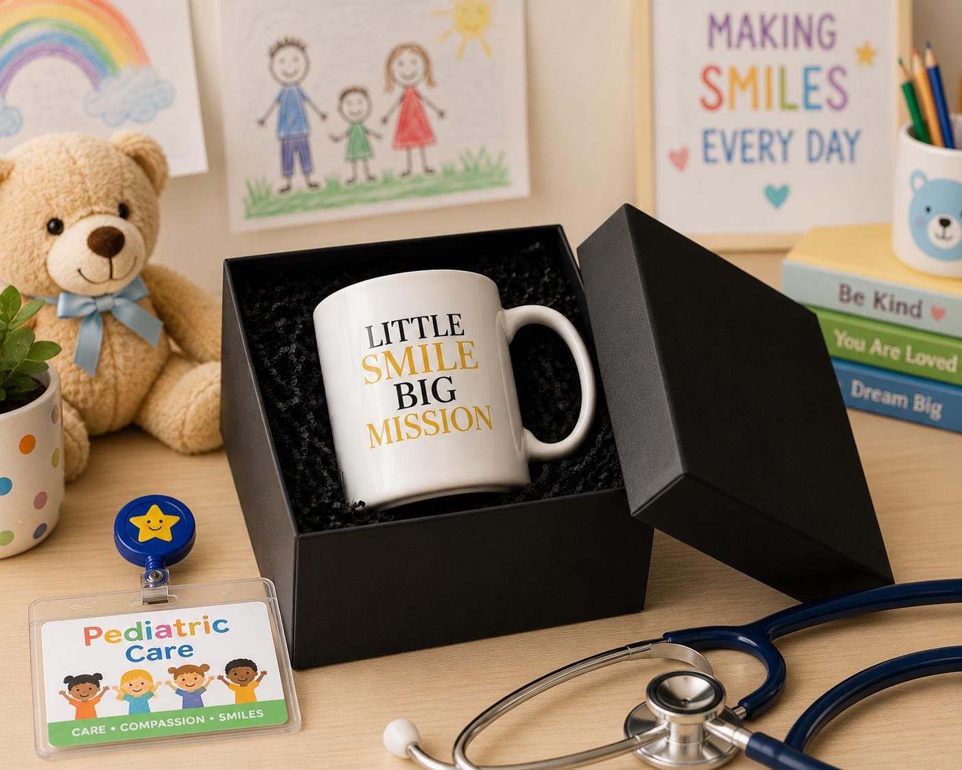 Little Smile Big Mission Mug – Pediatric Nurse Gift – Healthcare Worker Coffee Mug – Nurse Appreciation Gift – Children's Nurse Mug