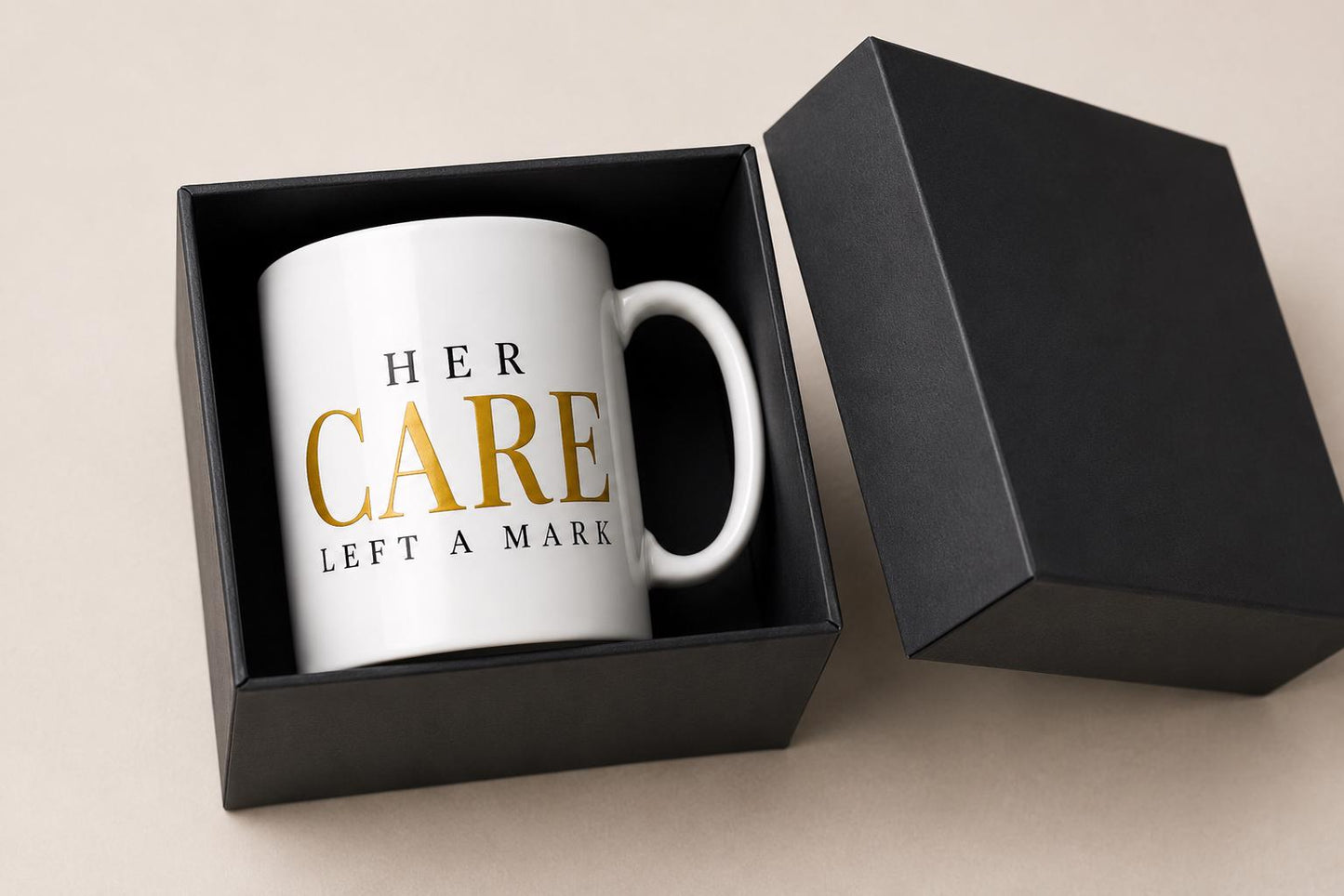 Ceramic Coffee Mug for Nurse, Medical Assistant Appreciation Gift, Coworker Retirement Gift, Hospital Team Gift | Her Care Left A Mark
