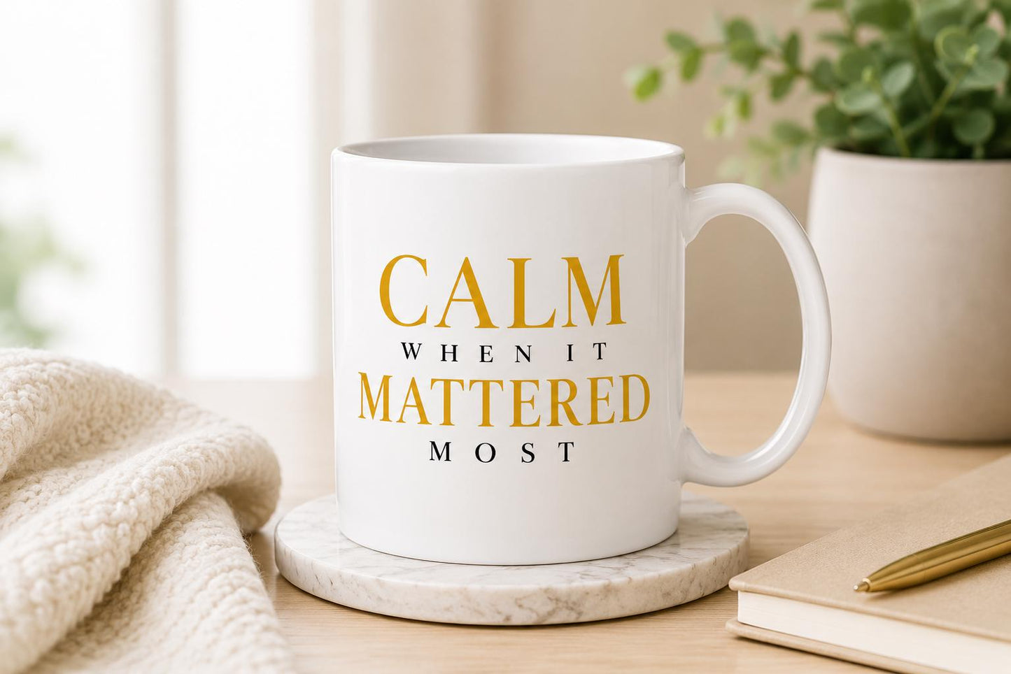 Ceramic Coffee Mug for Nurse, Medical Assistant Appreciation Gift, Coworker Thank You Gift, Hospital Team Gift | Calm When It Matters Most