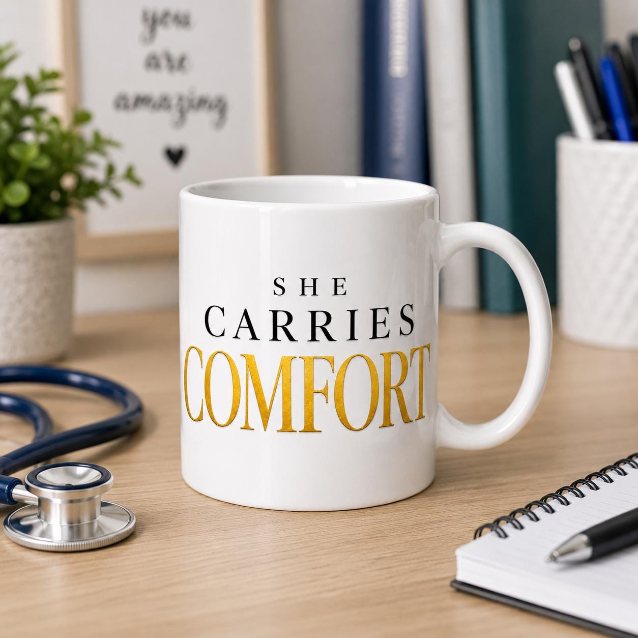 Nurse Coffee Mug, Coworker Appreciation Gift, Medical Assistant Gift, Hospital Team Thank You Gift | She Carries Comfort