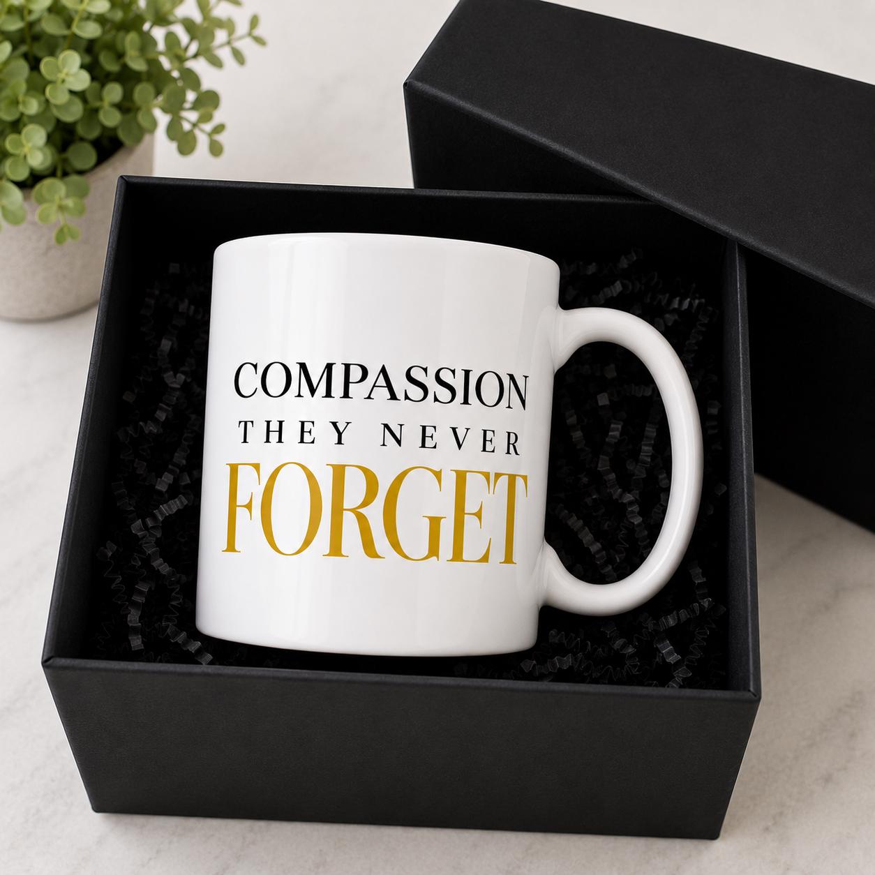Ceramic Coffee Mug for Nurse, Medical Assistant Appreciation Gift, Coworker farewell, Healthcare Hero Gift | Compassion They Never Forget