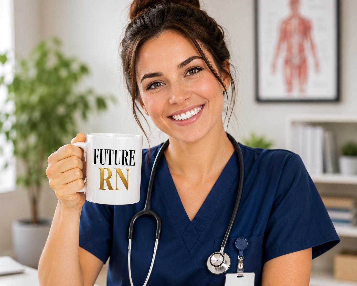 Future RN Mug – Nursing Student Gift – Future Nurse Coffee Mug – Nursing School Gift – RN Graduation Mug – Nurse Student Gift