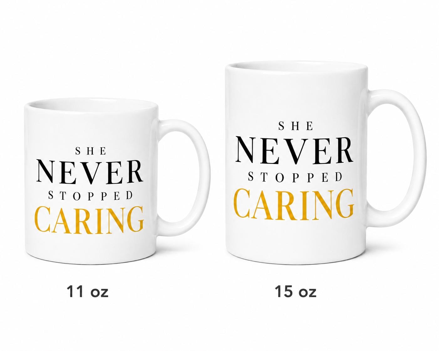 Nurse Gift, Nurse Appreciation Gift, She Never Stopped Caring Mug, Healthcare Worker Gift, Thank You Nurse Gift, Coworker Gift