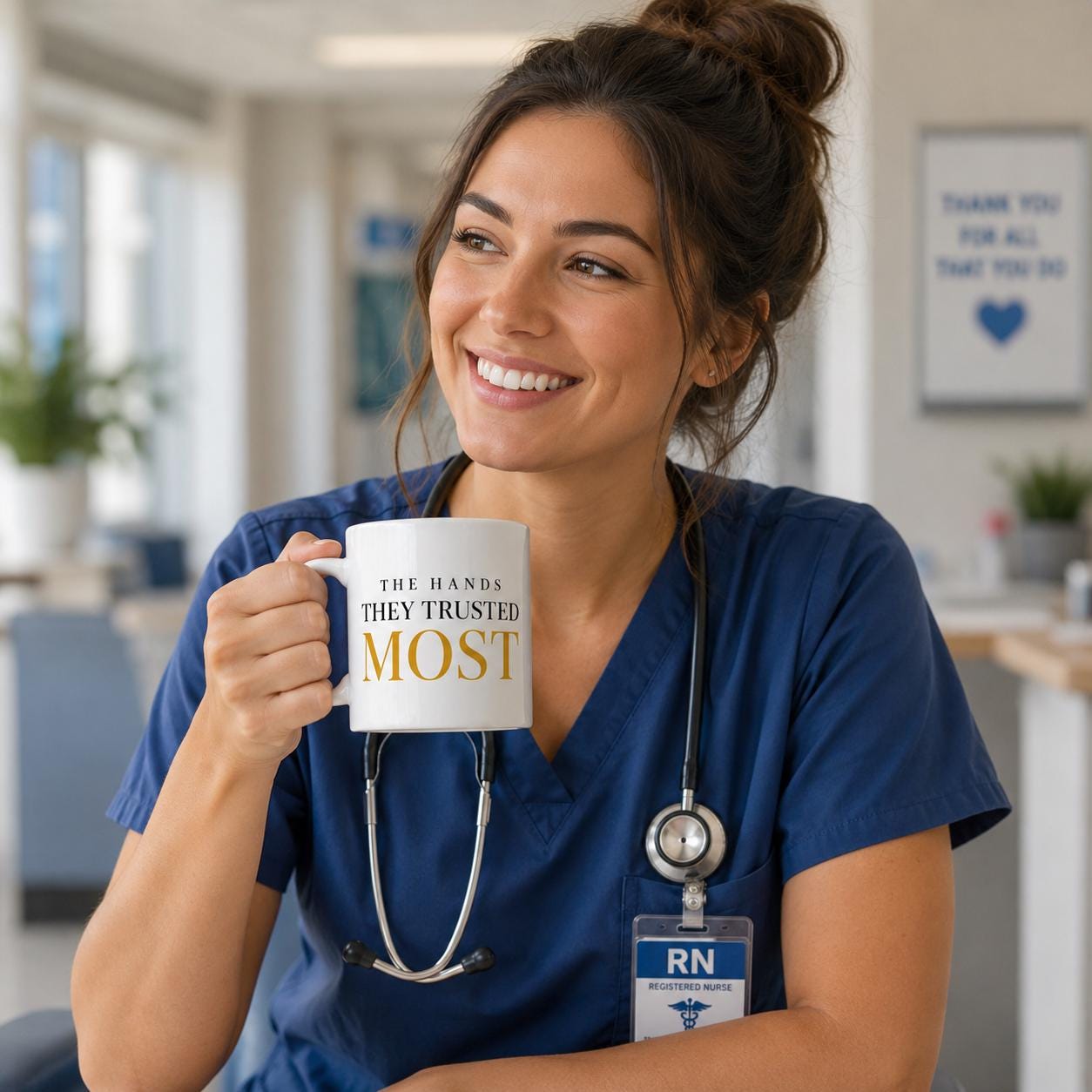 Nurse Gift, Nurse Appreciation Gift, The Hands They Trusted Most Mug, Healthcare Worker Gift, Thank You Nurse Gift, Coworker Gift