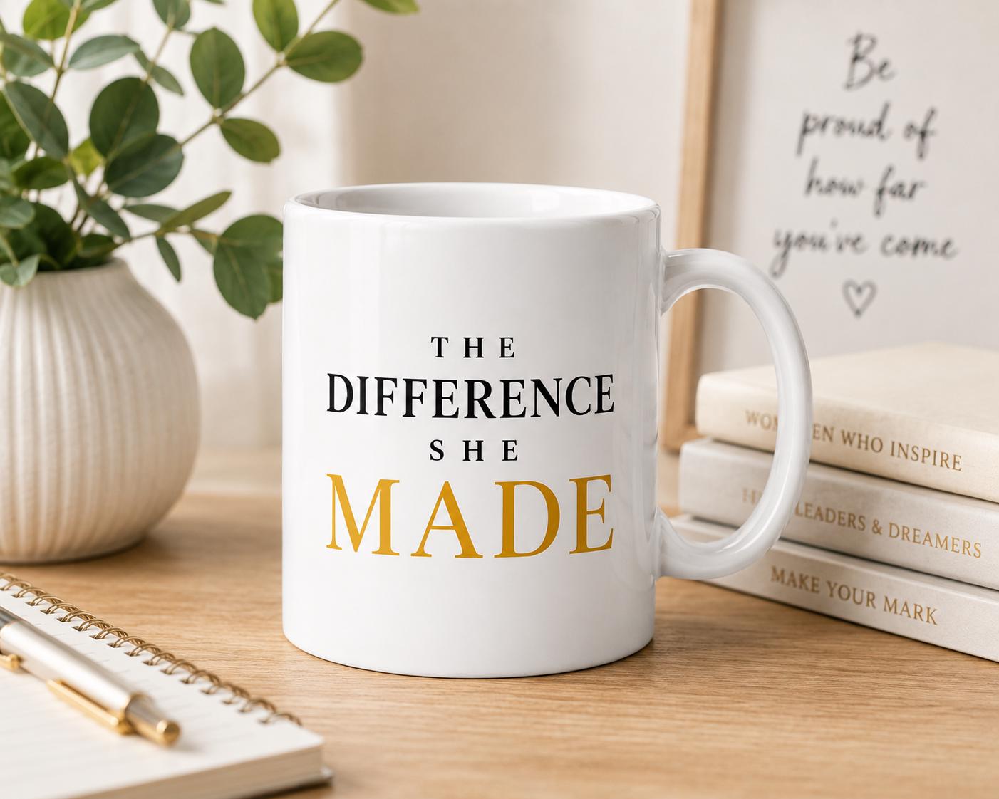Nurse Gift, Nurse Appreciation Gift, The Difference She Made Mug, Healthcare Worker Gift, Thank You Nurse Gift, Coworker Gift