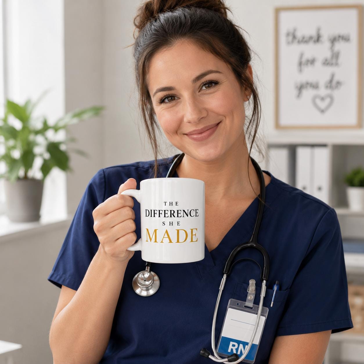 Nurse Gift, Nurse Appreciation Gift, The Difference She Made Mug, Healthcare Worker Gift, Thank You Nurse Gift, Coworker Gift